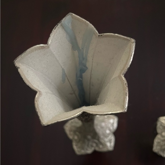 Vintage Set Of Two Condisco E.P Antimony Silver Plated Ornate Candle Holders - Picture 5 of 8